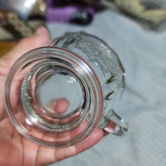 VINTAGE FEDERAL GLASS DEPRESSION MADRID CLEAR CREAMER - Picture 4 of 5